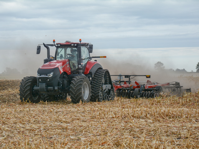 The latest from Case IH includes technology that prescribes specific tillage actions based on soil types and conditions. (DTN/Progressive Farmer photo by Matthew Wilde)