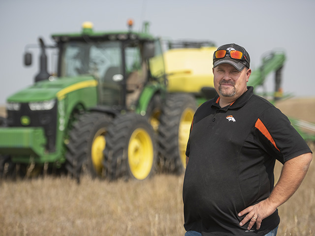Travis Freeburg, a wheat grower from Pine Bluffs, Wyoming, has placed in the National Wheat Yield Contest for four out of five years, including the 2020 contest announced Monday. (DTN/Progressive Farmer photo by Joel Reichenberger)