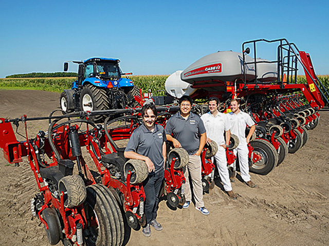 Purdue University researchers are working to make tractors more powerful and more efficient by improving their hydraulic systems. (Purdue University photo by Jared Pike)
