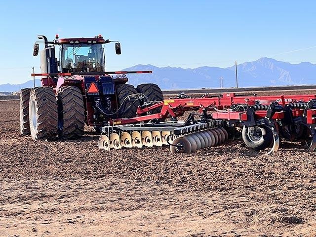CNH&#039;s driverless tillage solution features a Raven perception and remote command and control package. Tillage operations are driverless. Automated missions can be performed from a tablet. (DTN/Progressive Farmer photo by Dan Miller)