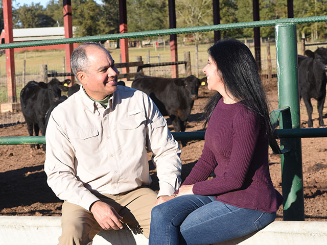 Guillermo and Jackie Pineda used their BQA training as a springboard to certify feeder steers and heifers as Non-Hormone Treated Cattle (NHTC) and Global Animal Partnership (GAP) cattle. (DTN/Progressive Farmer photo by Becky Mills)